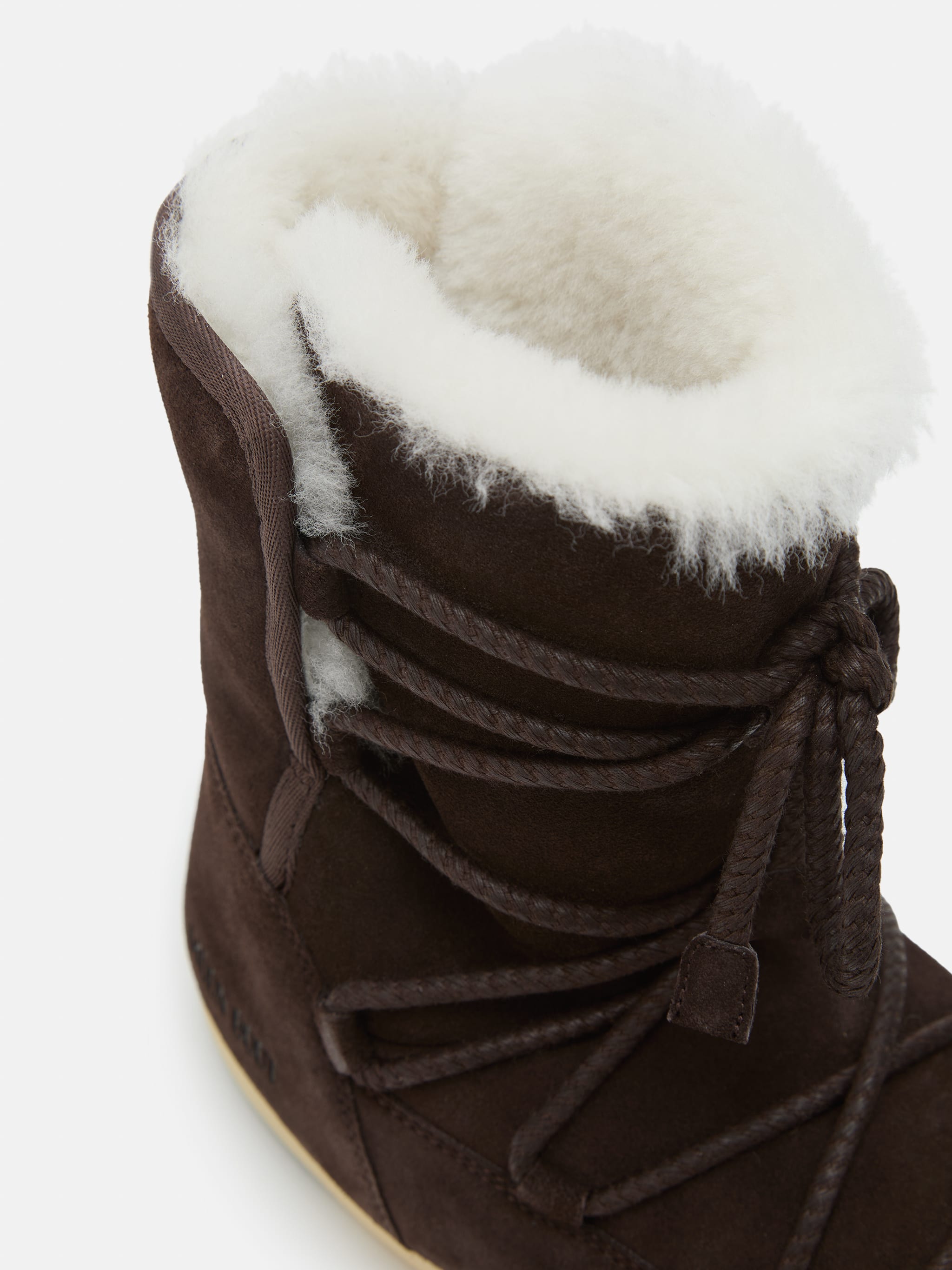 EVX DUNKELBRAUNES SUEDER UND SCHAFWOLLSTIEFEL