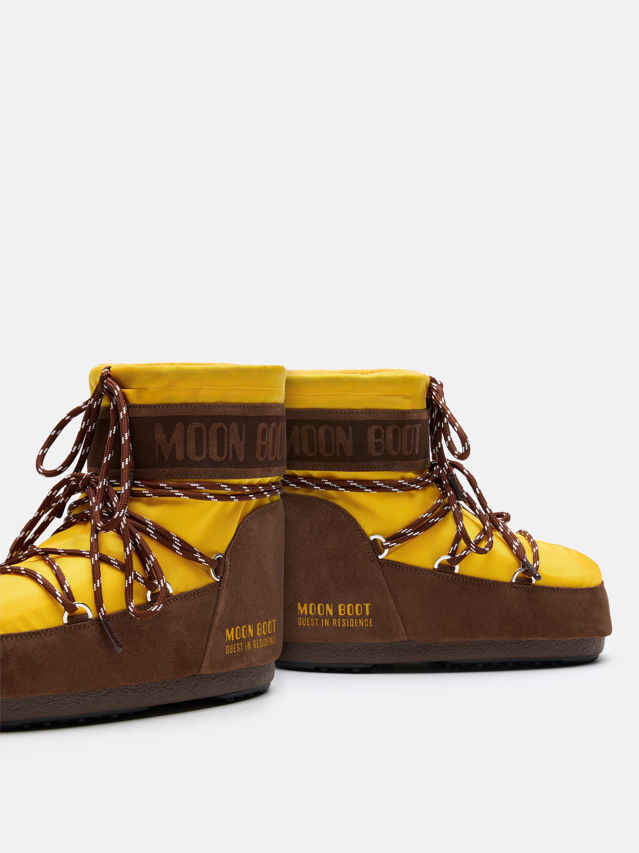 MOON BOOT X GUEST IN RESIDENCE ICON LOW NYLON SONNENBLUME & KAKAO STIEFEL
