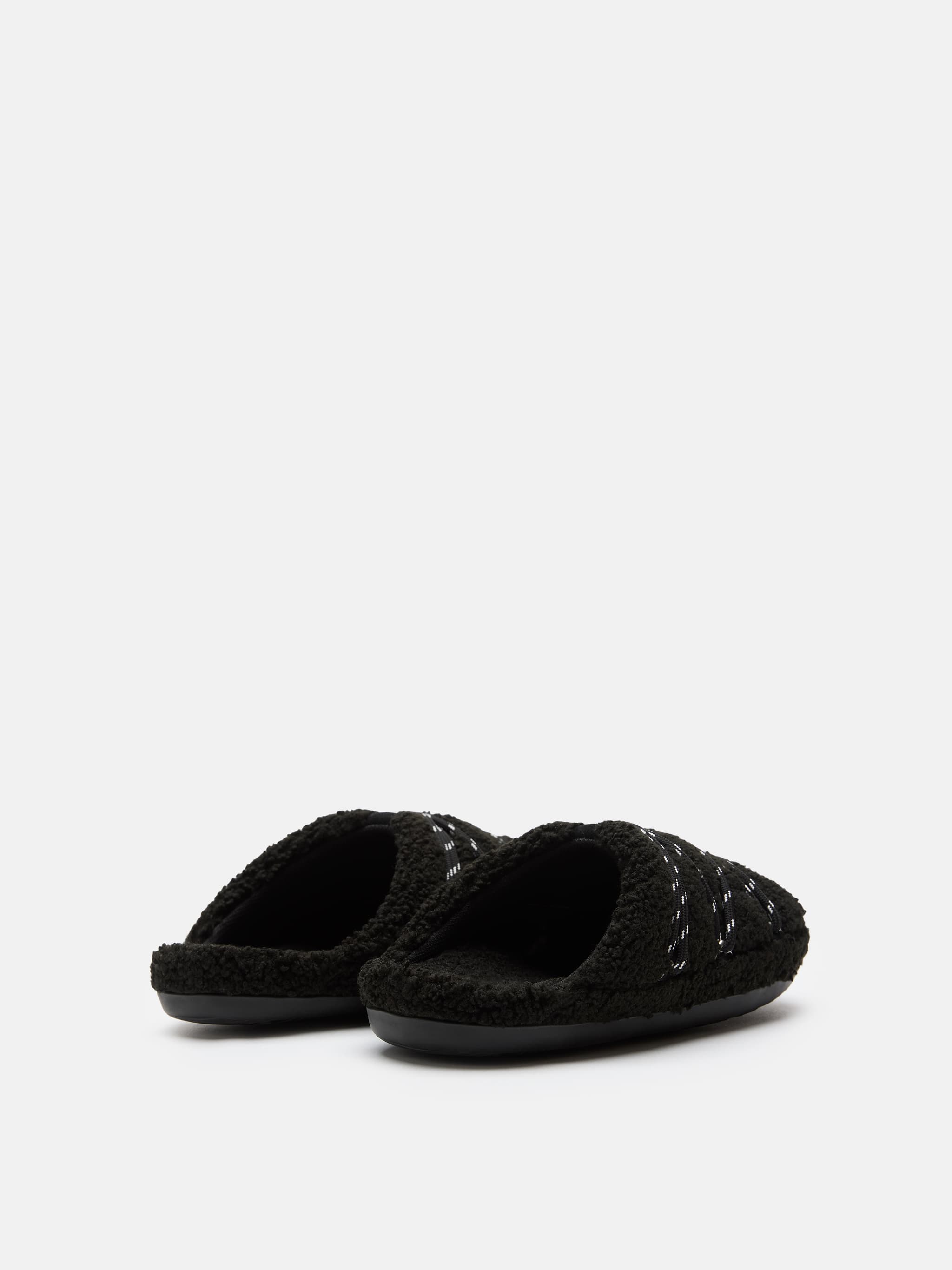 TEDDY-SLIPPER SCHWARZ
