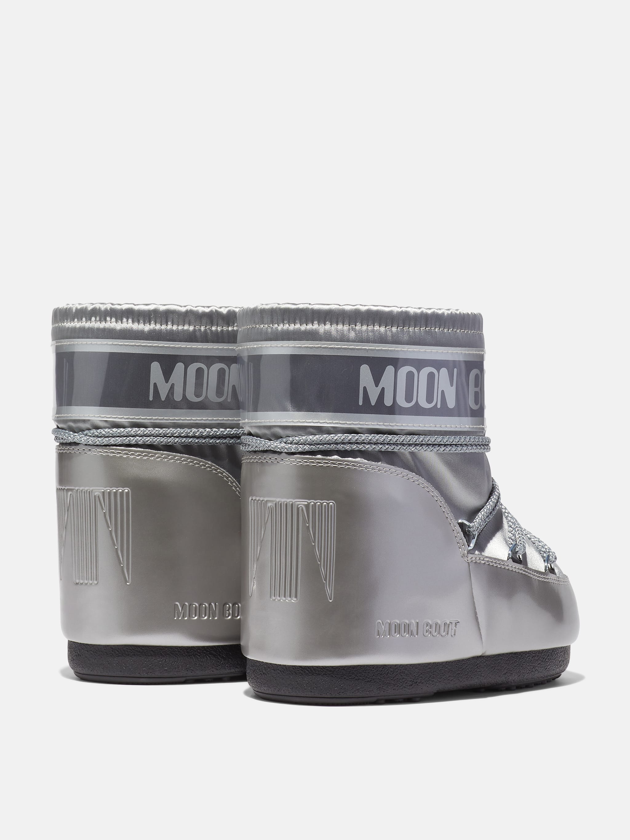 ICON LOW GLANCE SILBER SATIN STIEFEL