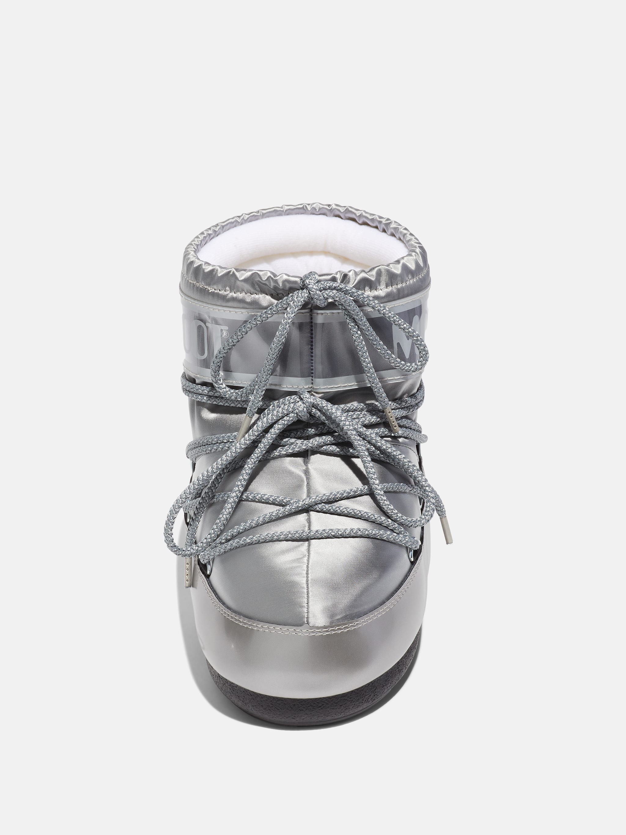 ICON LOW GLANCE SILBER SATIN STIEFEL