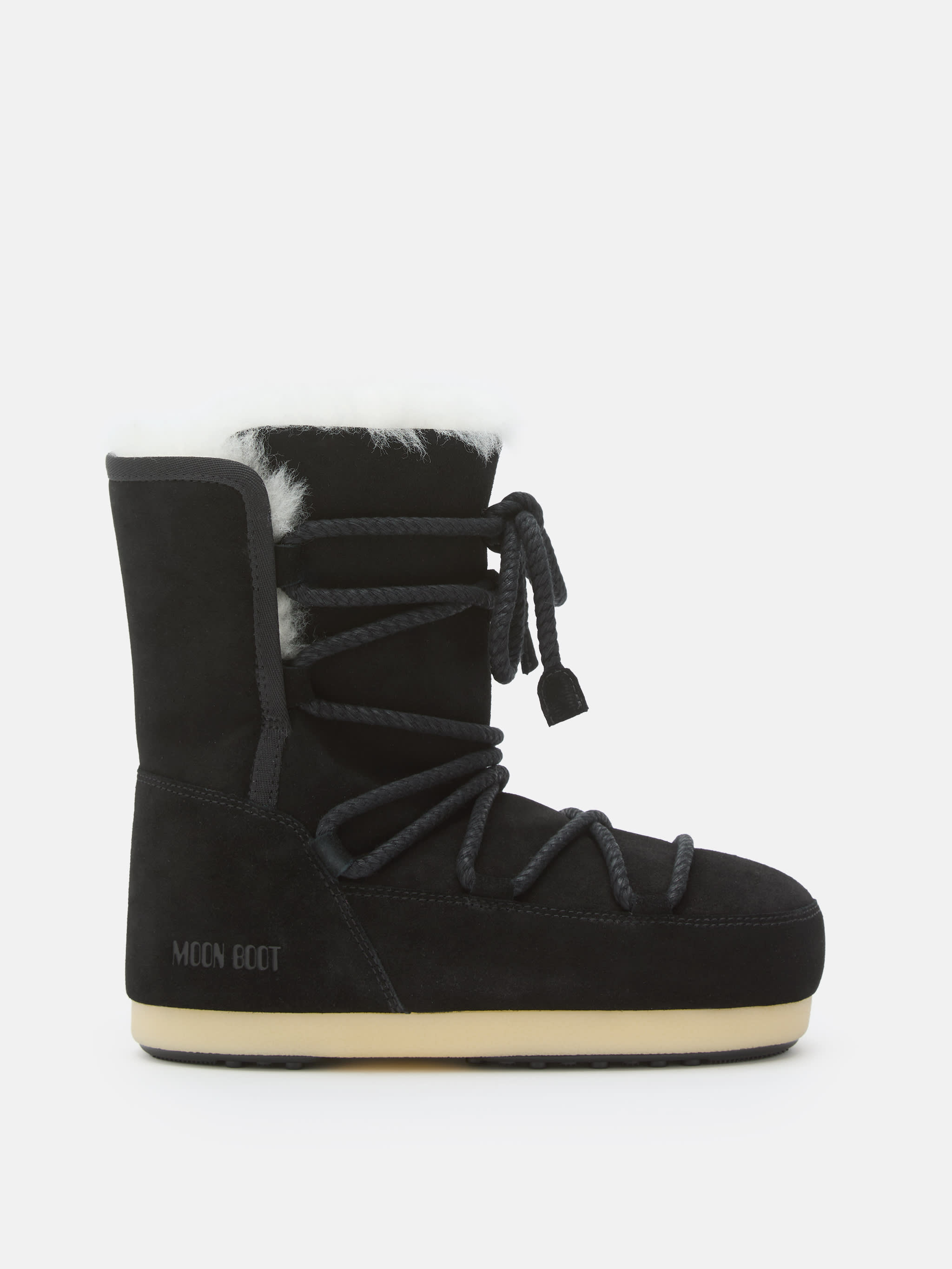 EVX SCHWARZE STIEFEL AUS SUEDE UND SCHAARLING