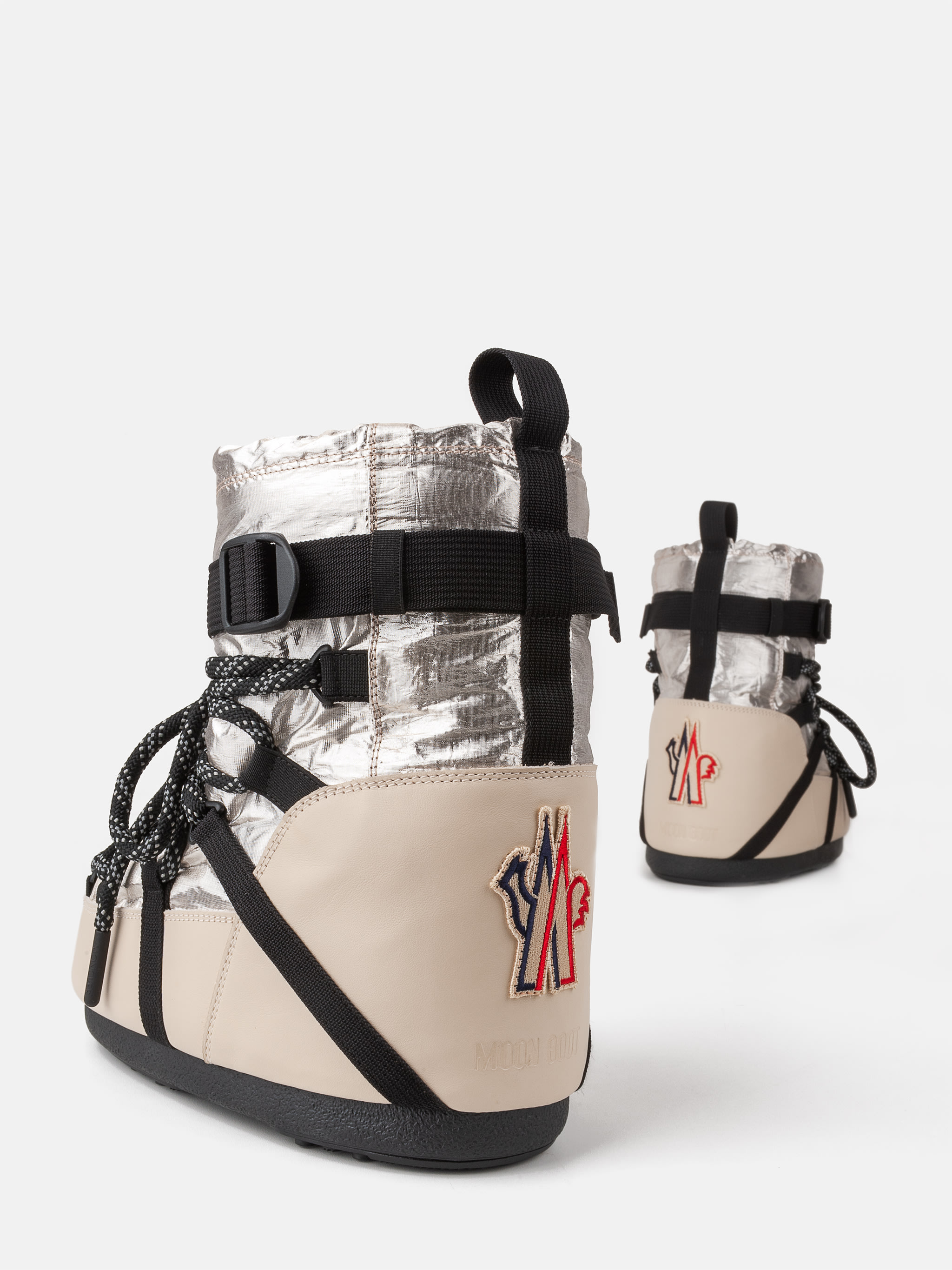 MOON BOOT X MONCLER GRENOBLE ICON LOW PALE GOLD STIEFEL