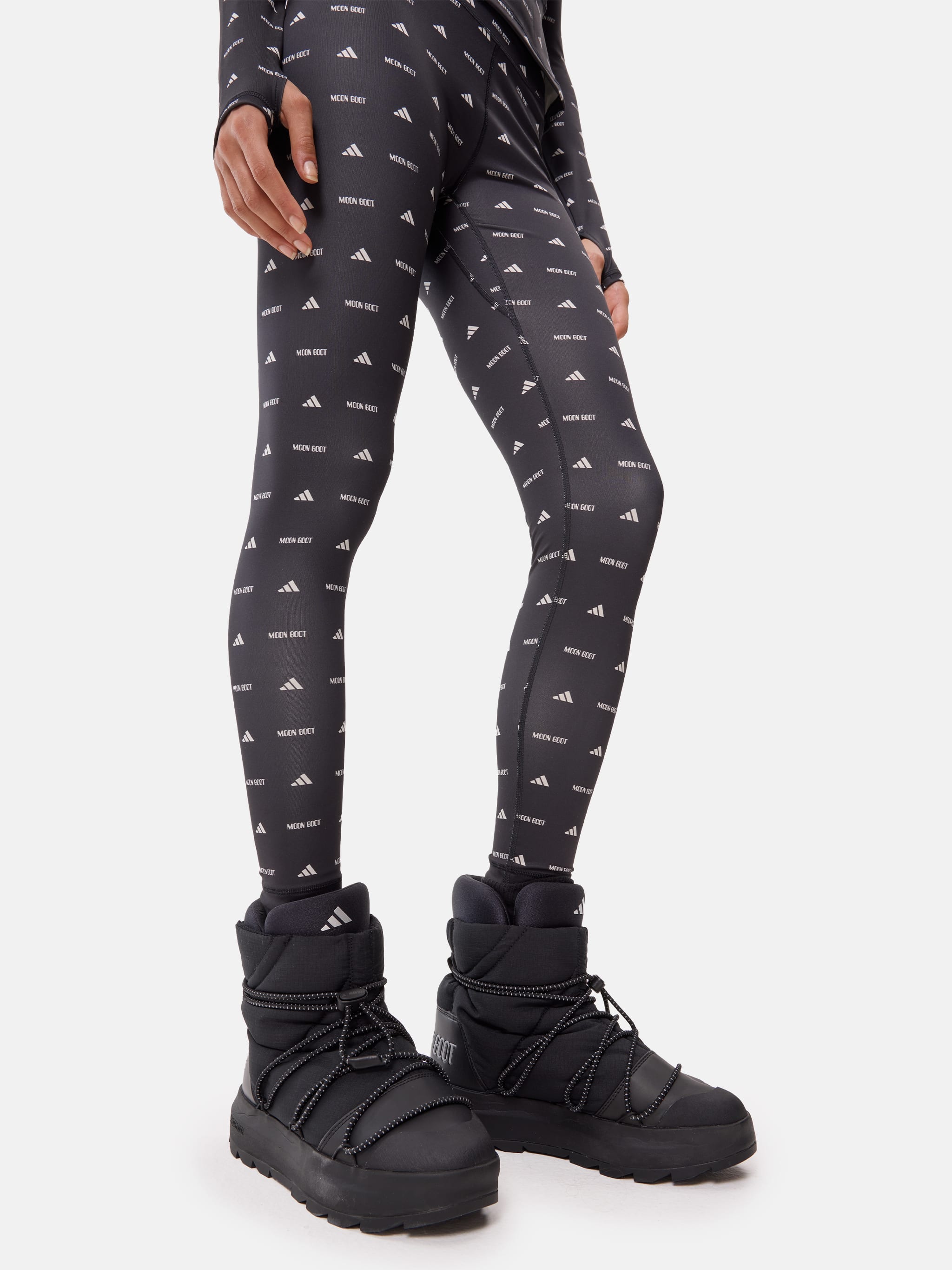 ADIDAS X MOON BOOT SCHWARZE LEGGINGS