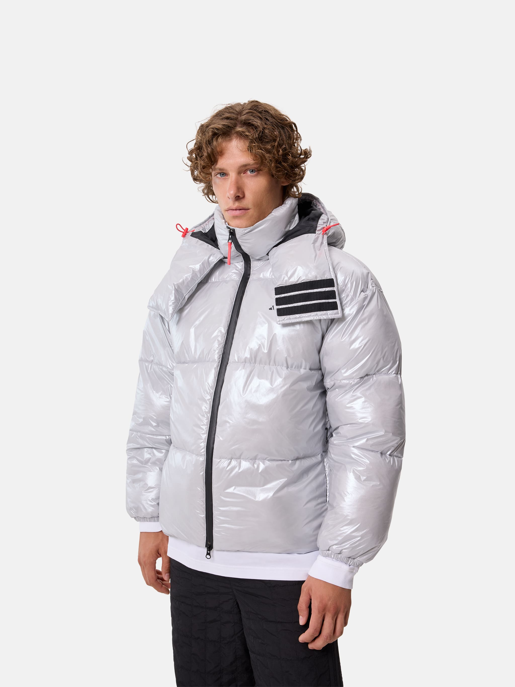 ADIDAS X MOON BOOT SILBER-PUFFER-JACKE