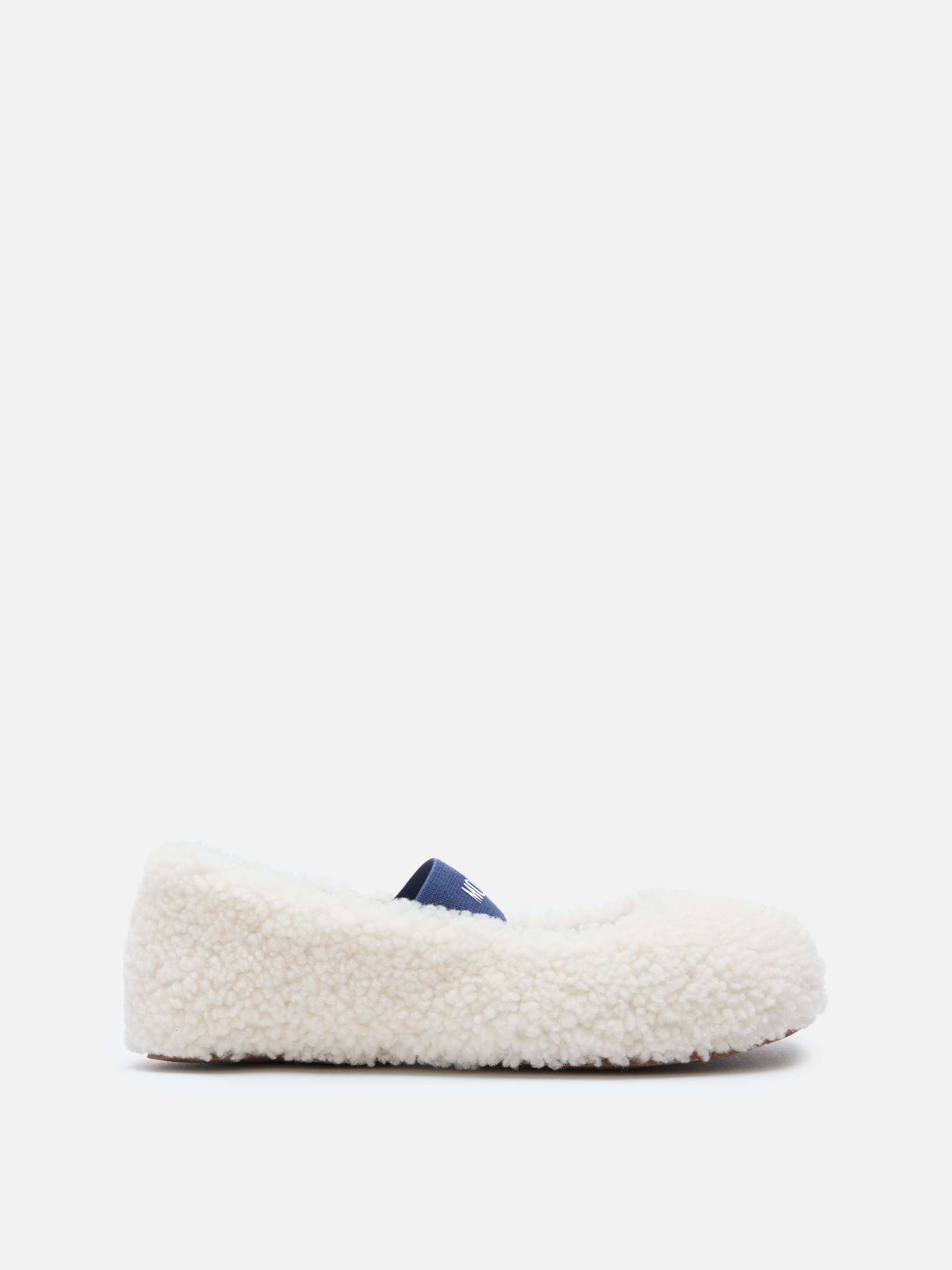 SHEARLING WEIßE BALLERINAS
