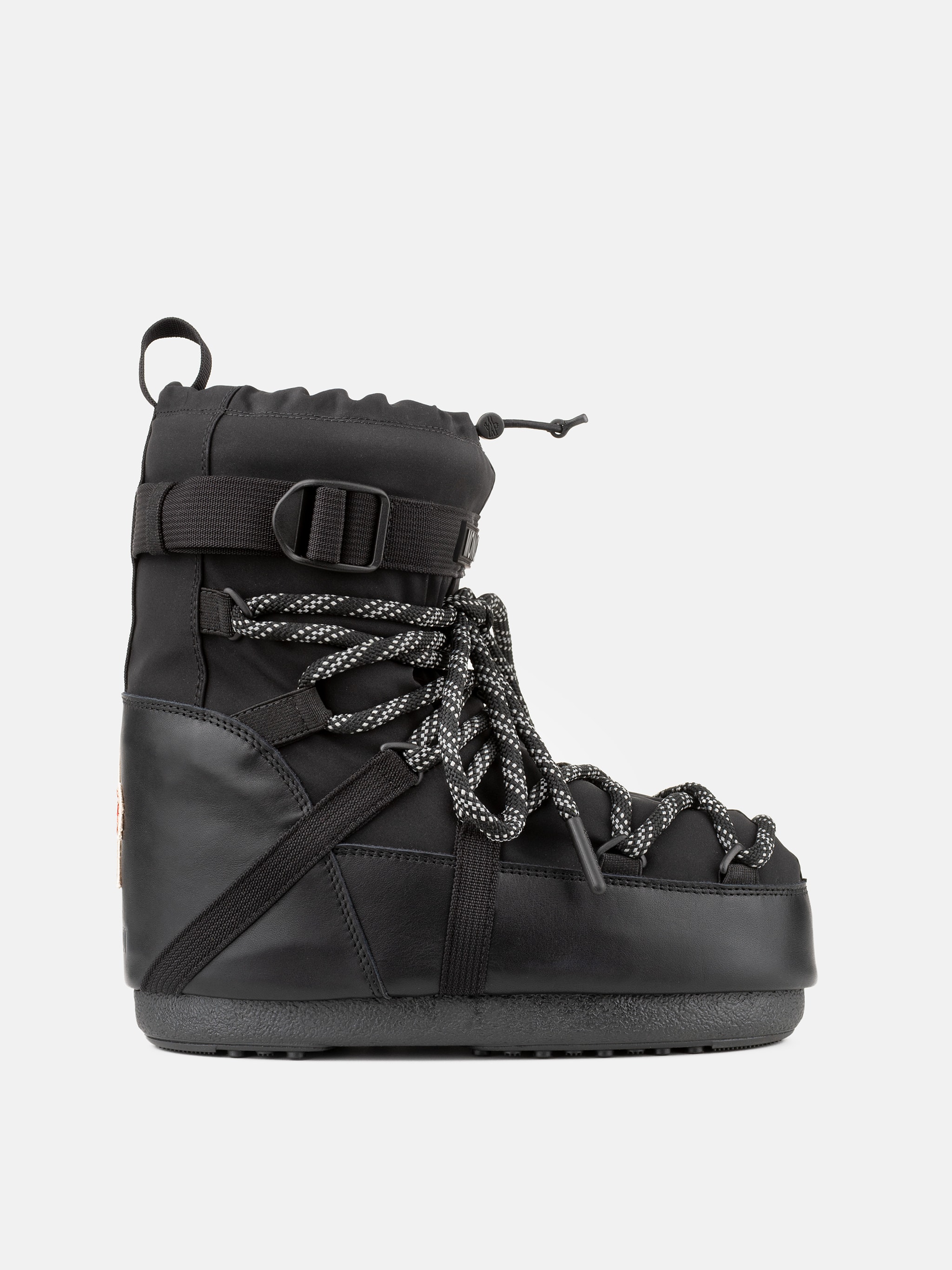 MOON BOOT X MONCLER GRENOBLE ICON LOW SCHWARZE STIEFEL
