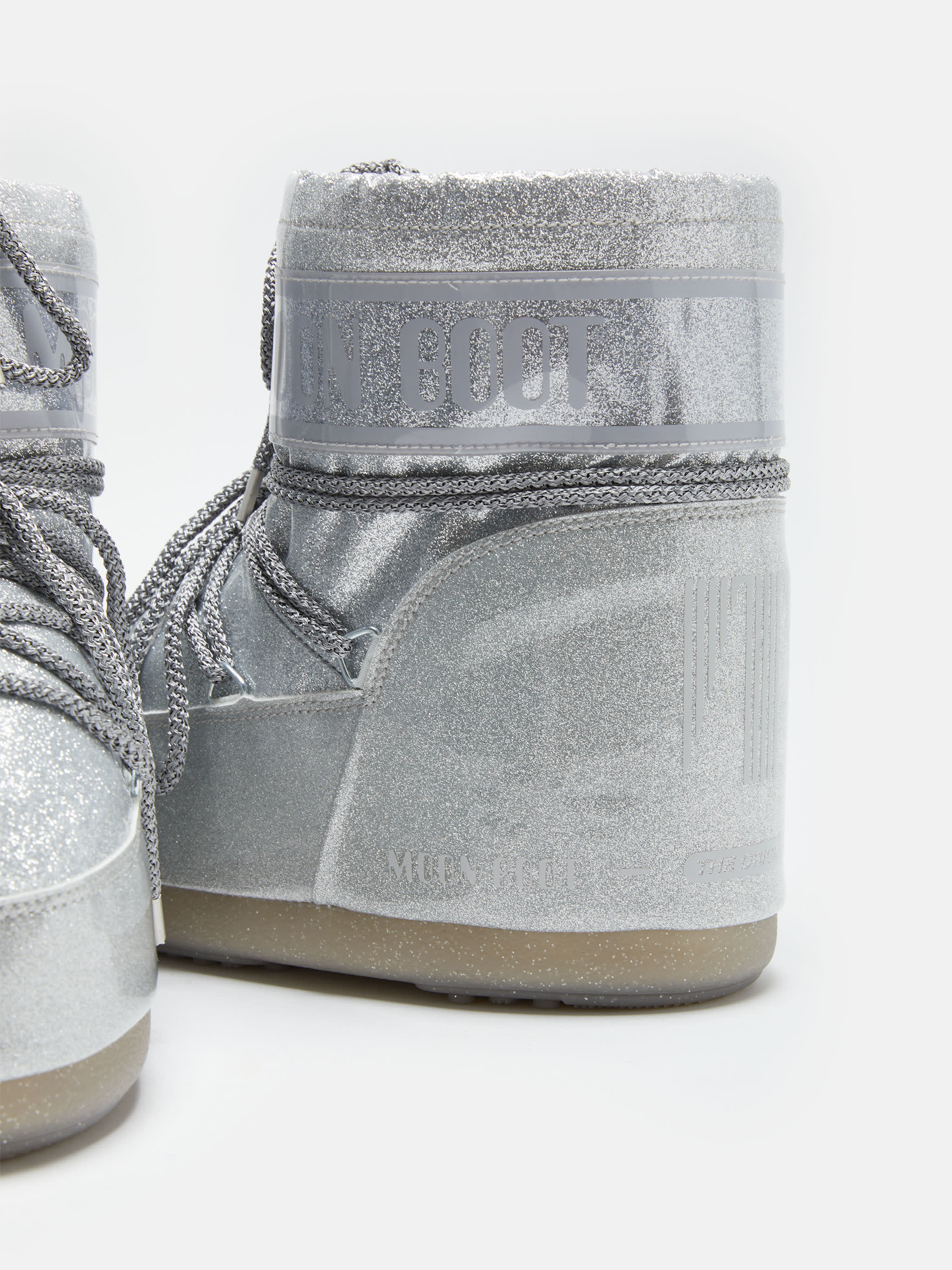 ICON LOW SILBERNER GLITTERSTIEFEL
