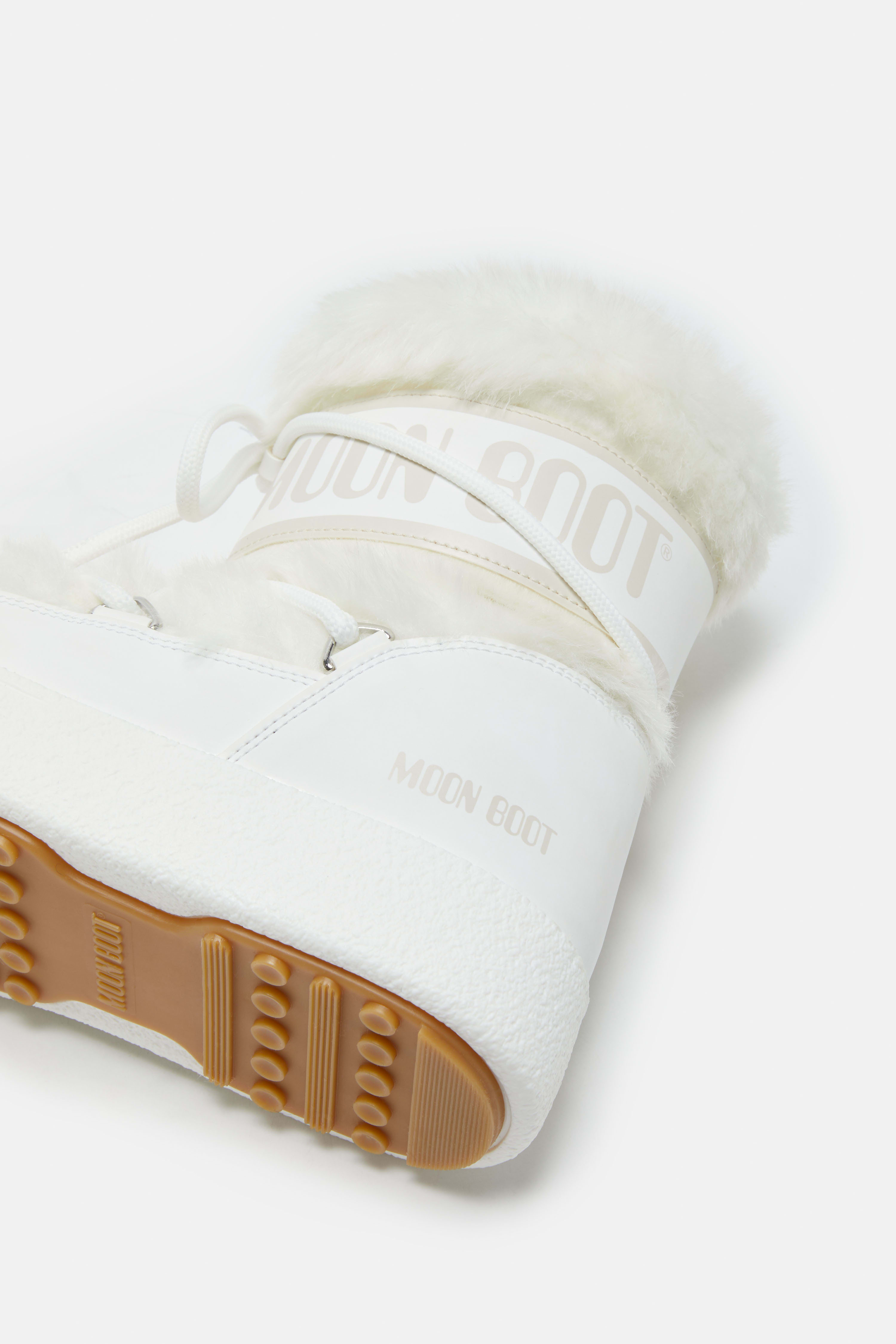 LTRACK NIEDRIGE WEIßE KUNSTFELL-BOOTS