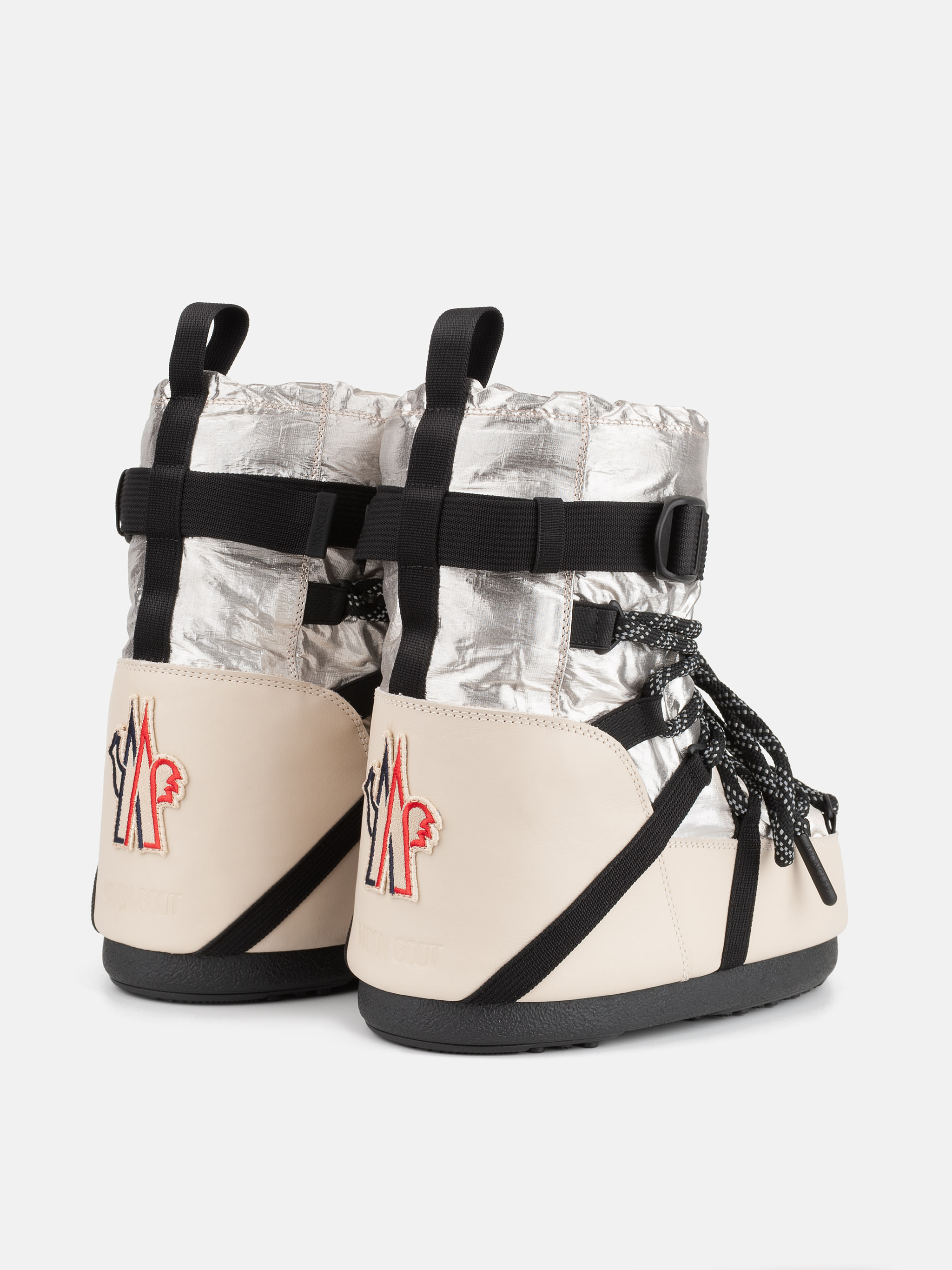 MOON BOOT X MONCLER GRENOBLE ICON LOW PALE GOLD STIEFEL