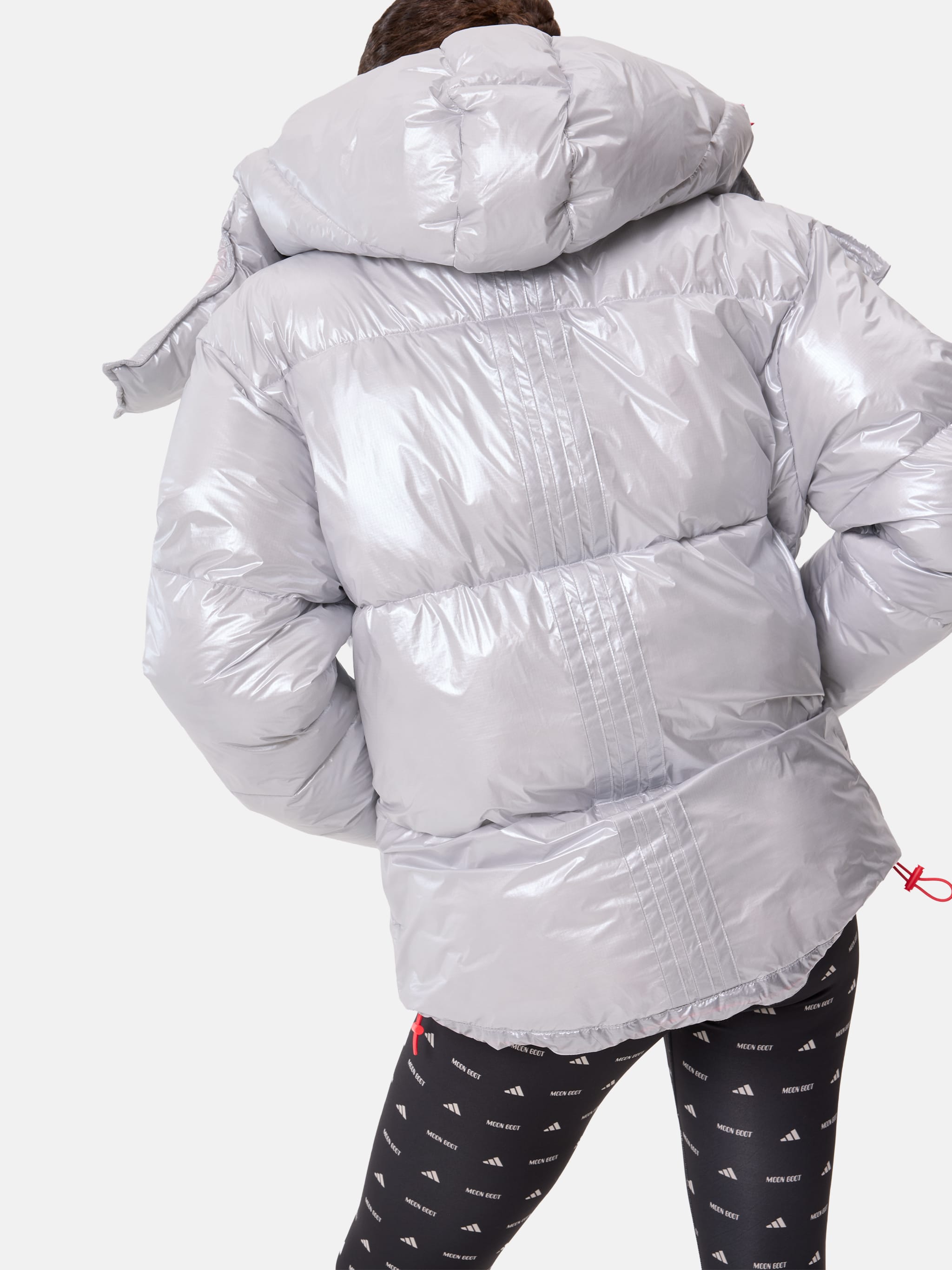 ADIDAS X MOON BOOT SILBER-PUFFER-JACKE