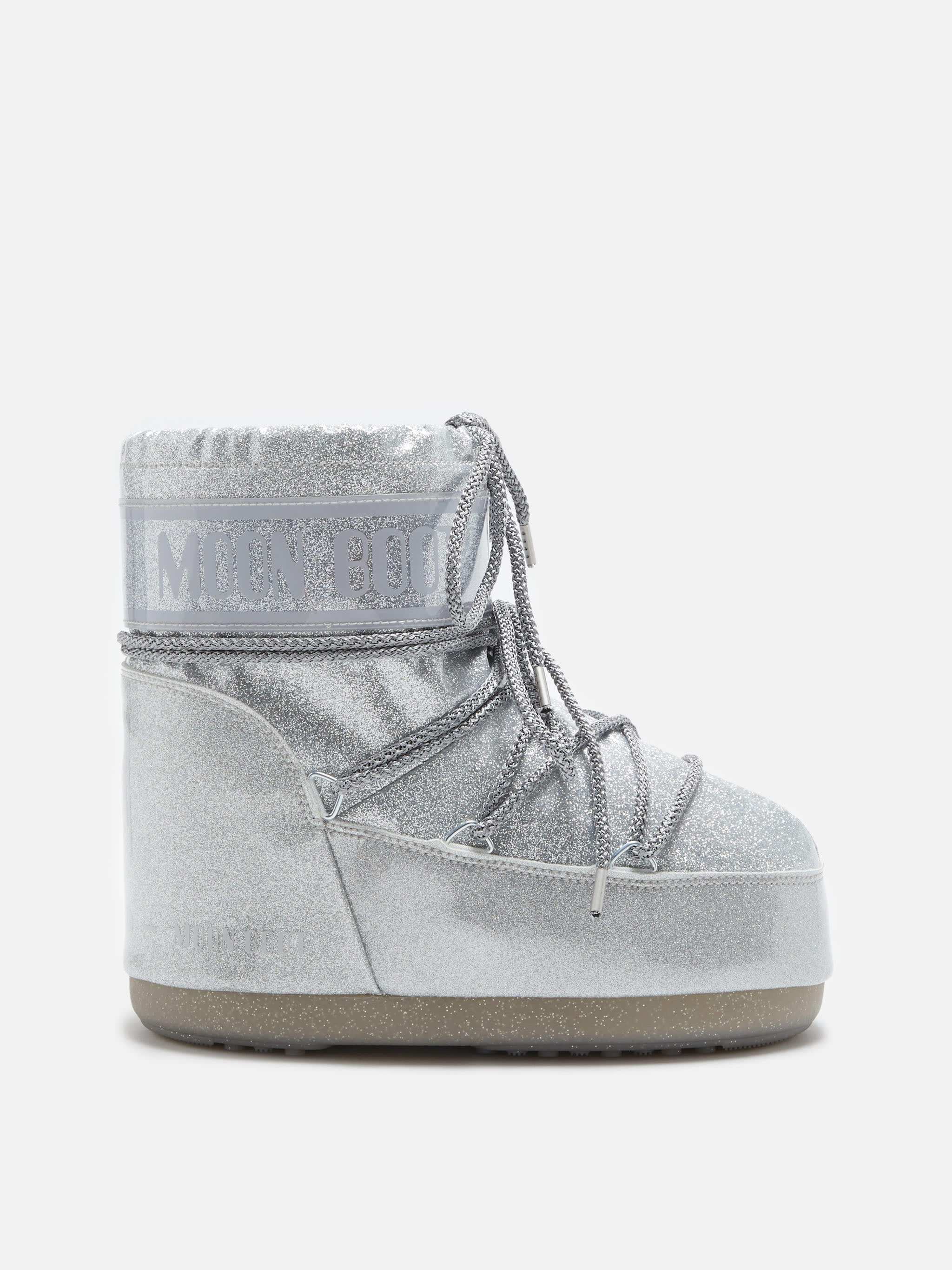 ICON LOW SILBERNER GLITTERSTIEFEL