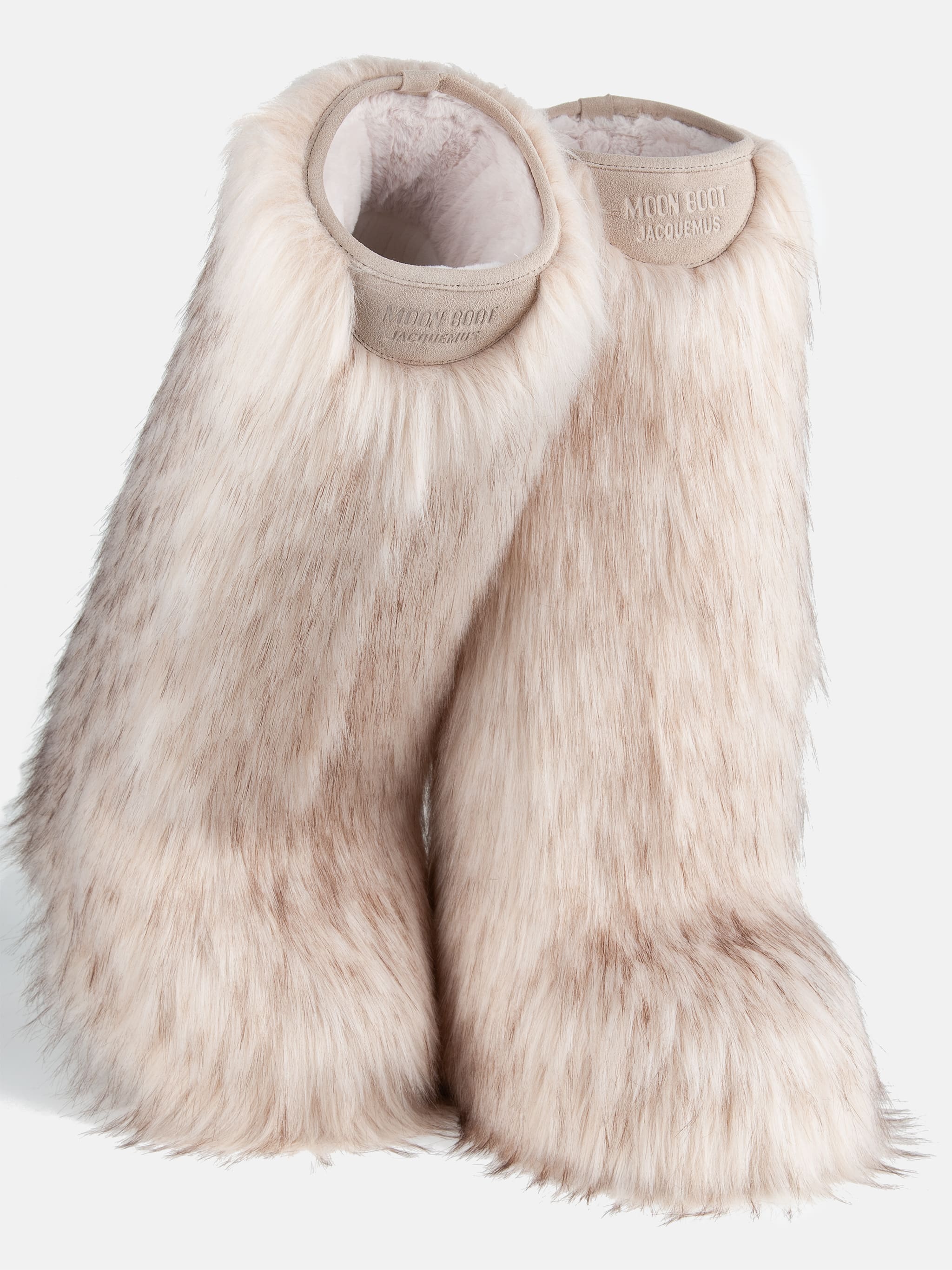 Jacquemus + Moon Boot Icon Yeti High White Kunstpelz-Stiefel