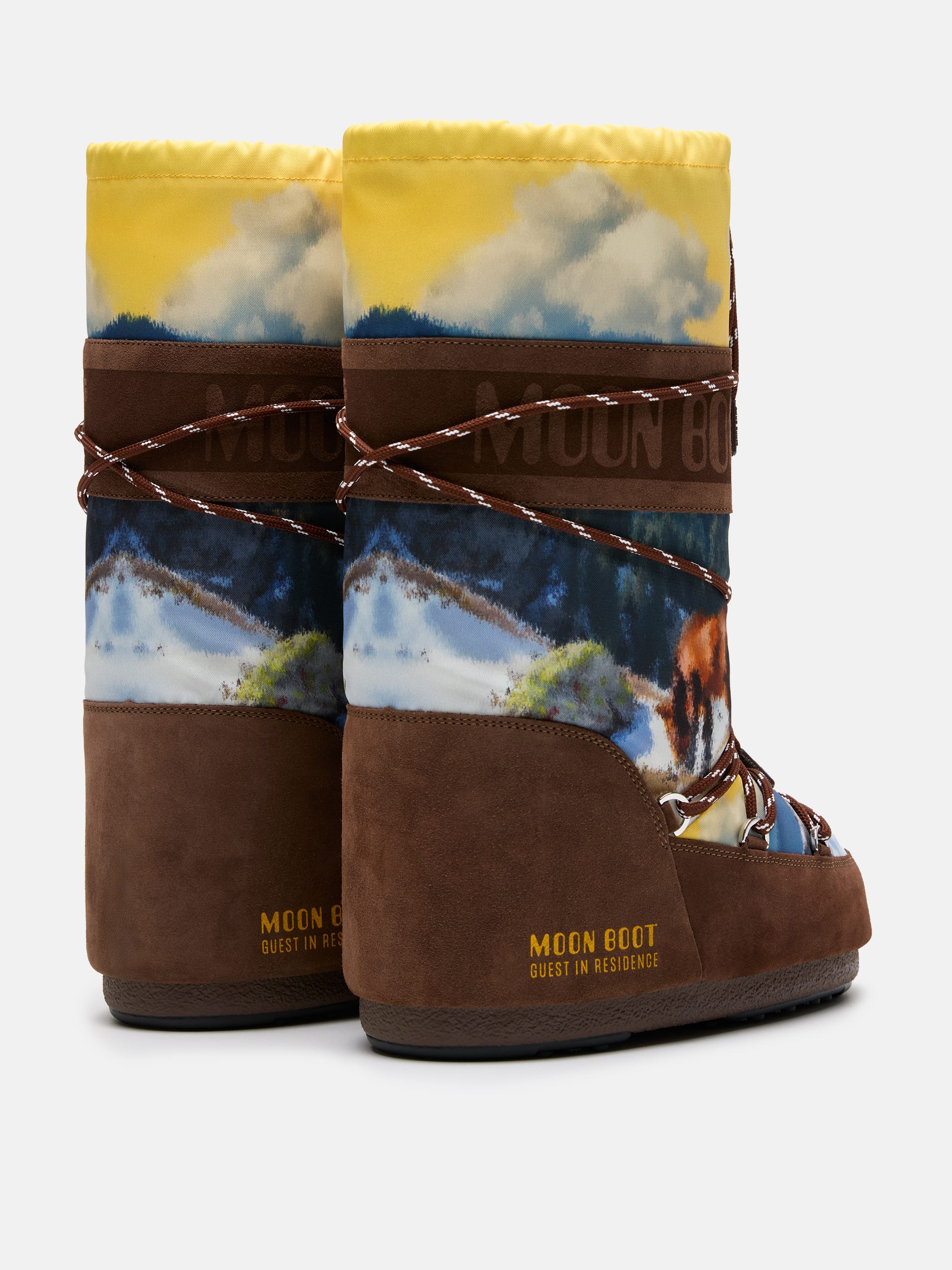 MOON BOOT X GUEST IN RESIDENCE ICON HIGH POSTCARD COCOA STIEFEL