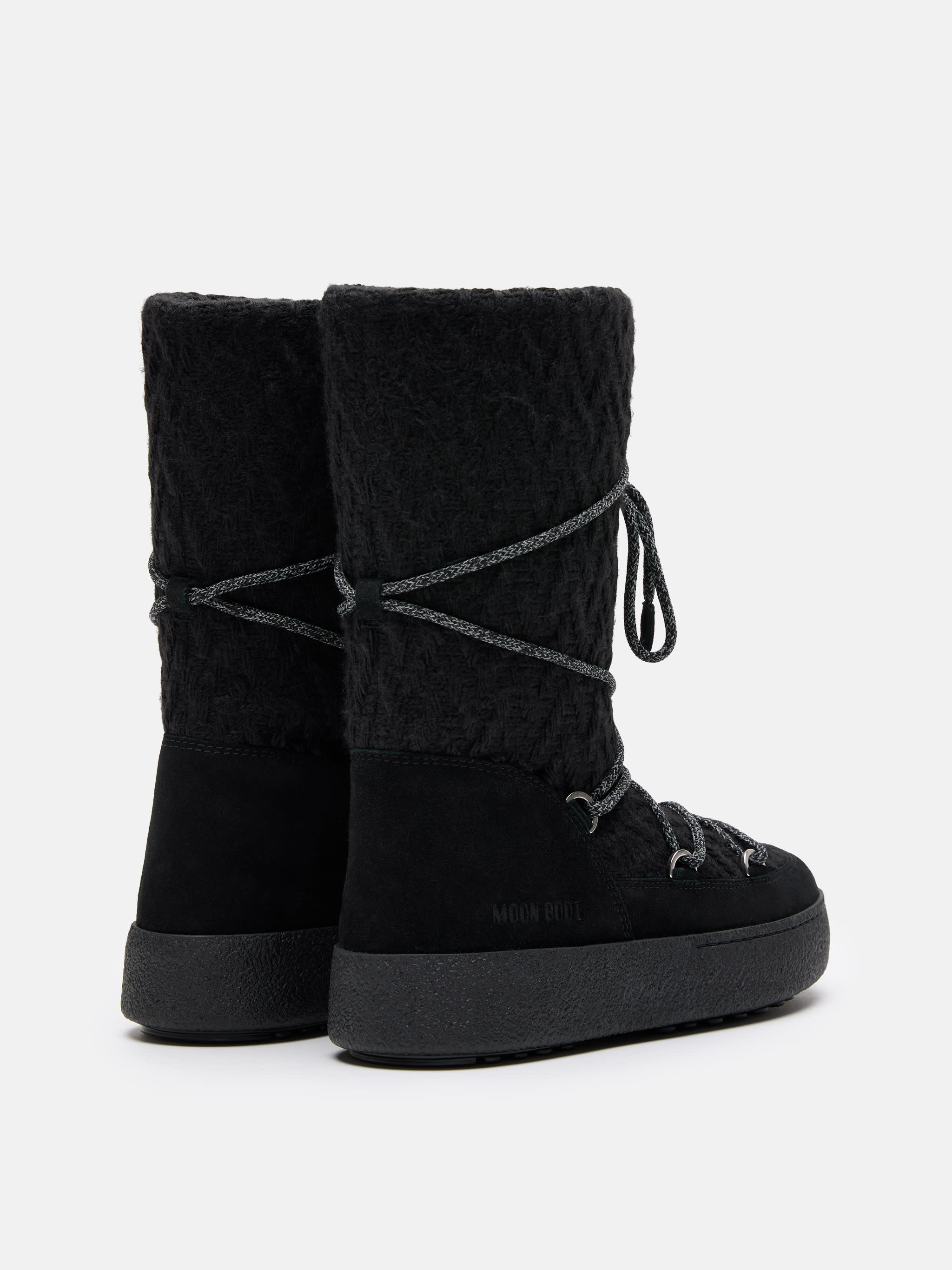 MOON BOOT X GUEST IN RESIDENCE LTRACK SCHWARZE STRICKSTIEFEL