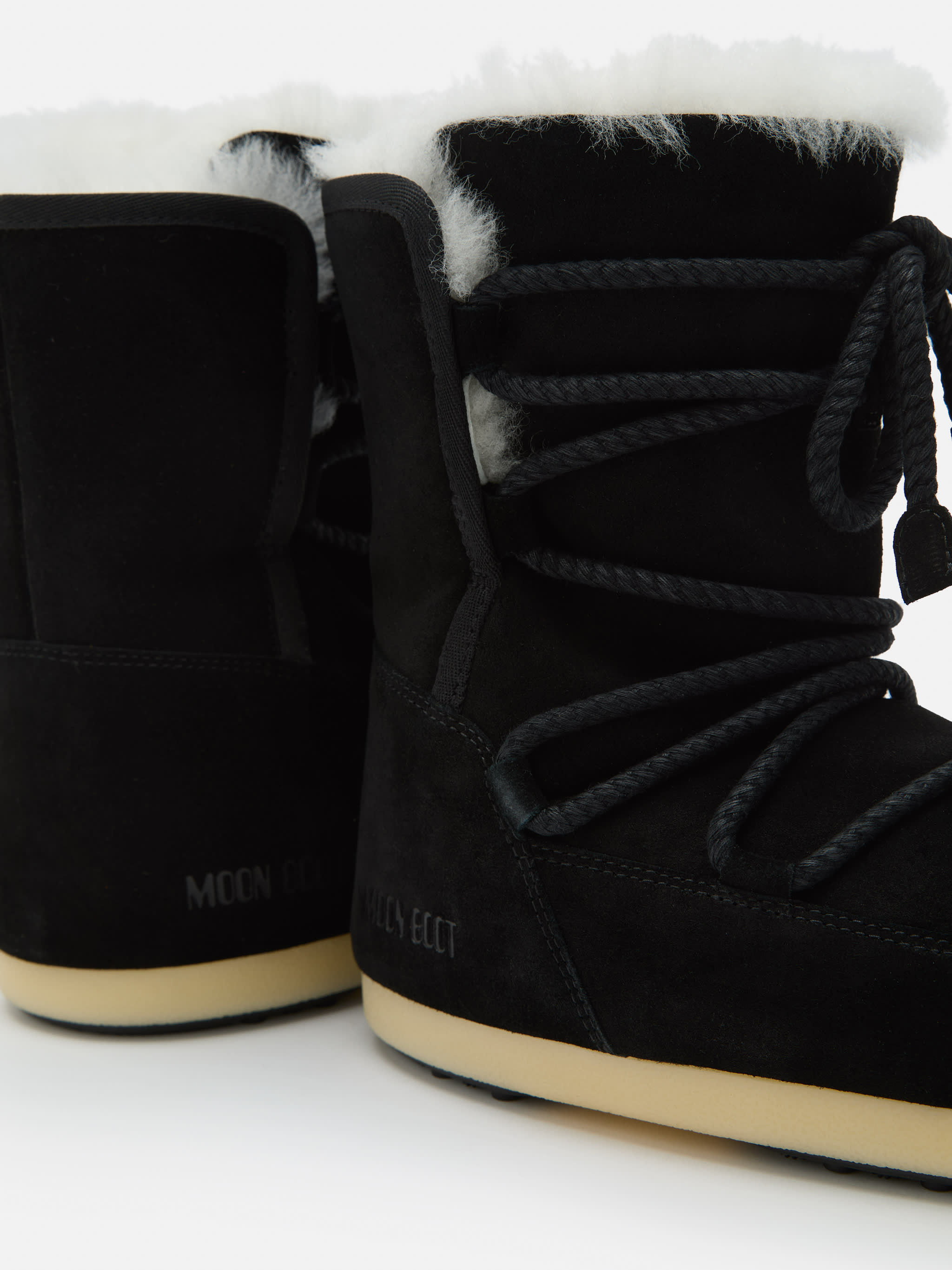 EVX SCHWARZE STIEFEL AUS SUEDE UND SCHAARLING