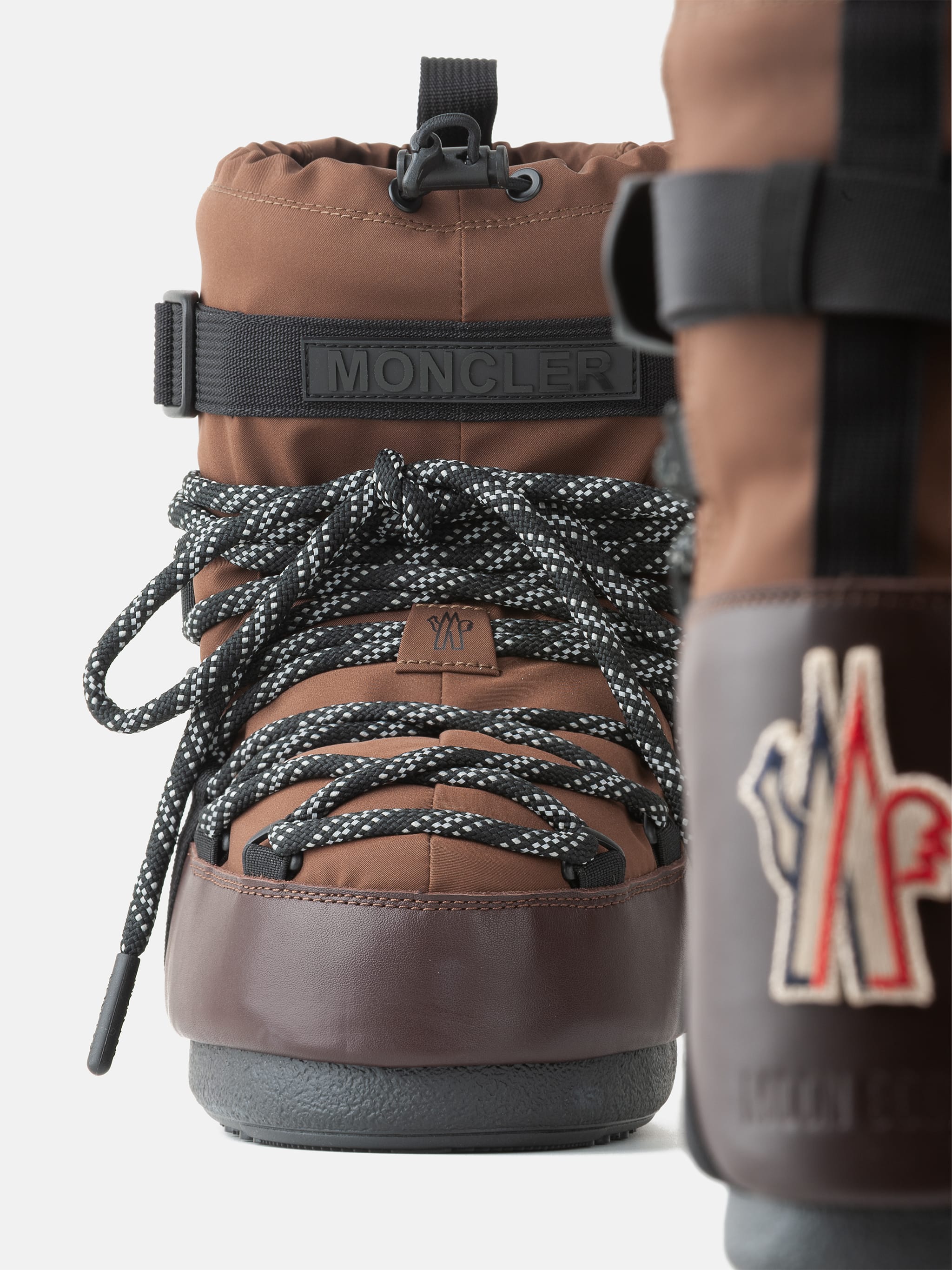 MOON BOOT X MONCLER GRENOBLE ICON LOW MOKA BROWN STIEFEL