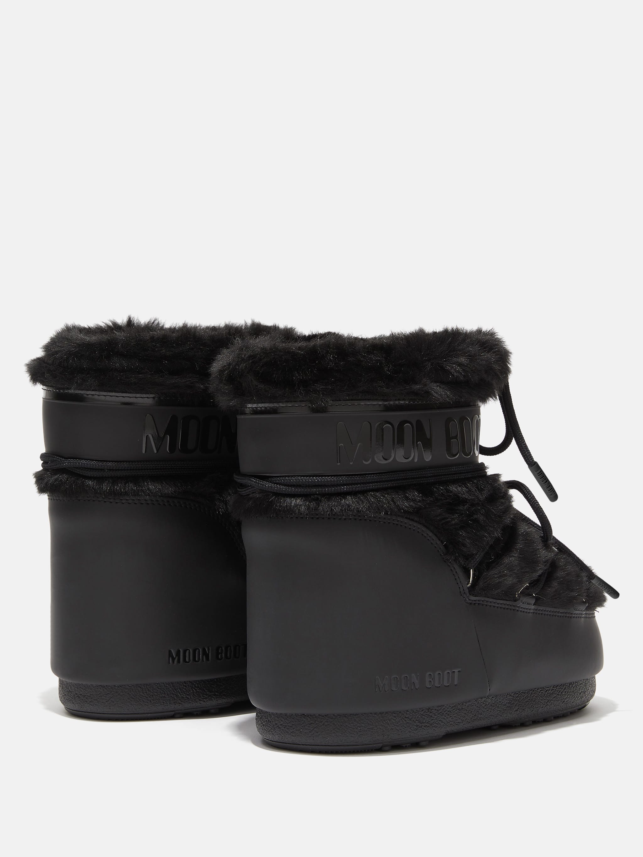 ICON LOW SCHWARZE KUNSTWOLLE-BOOTS