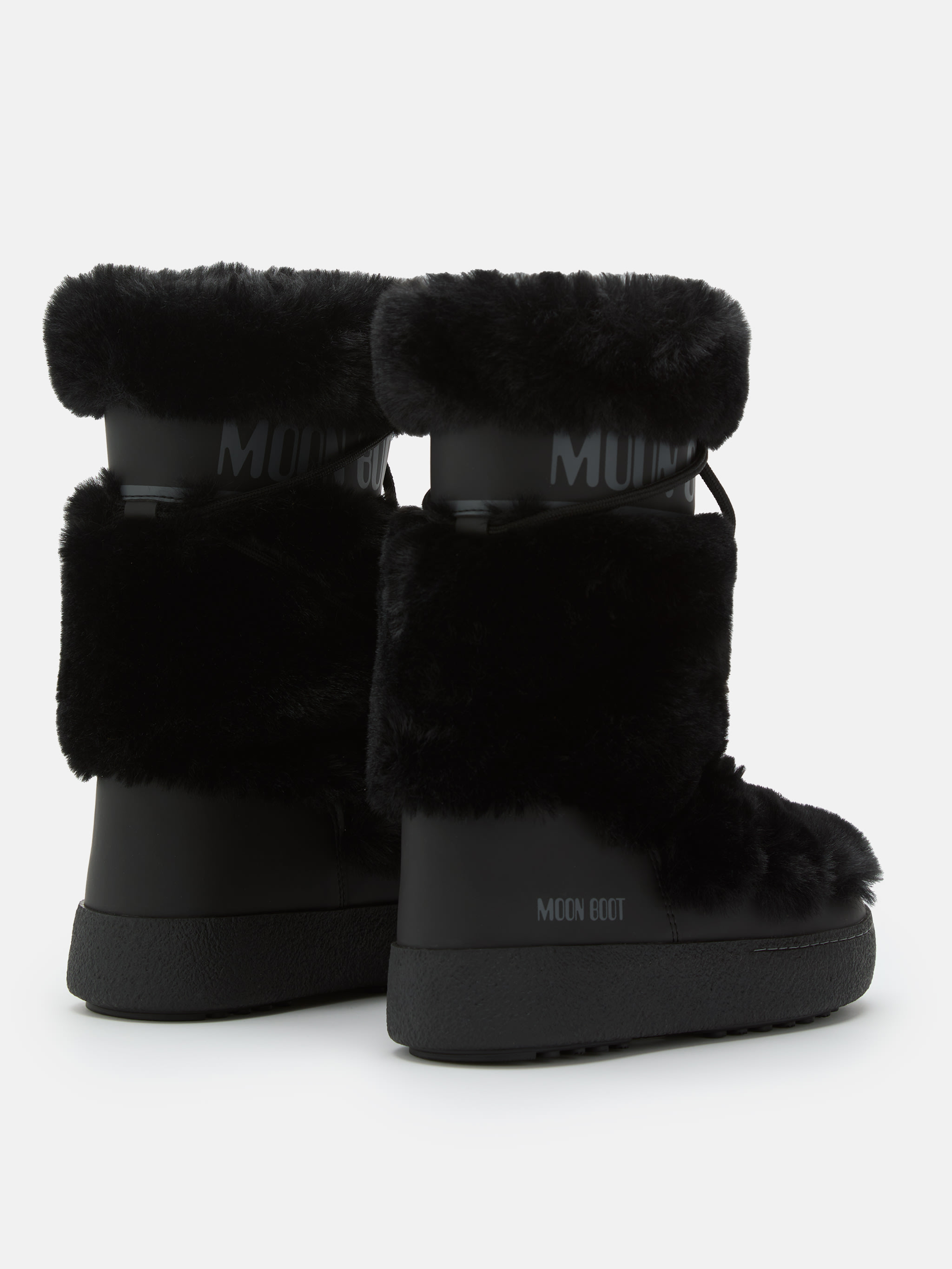 LTRACK SCHWARZE KUNSTFELL-HOHE STIEFEL