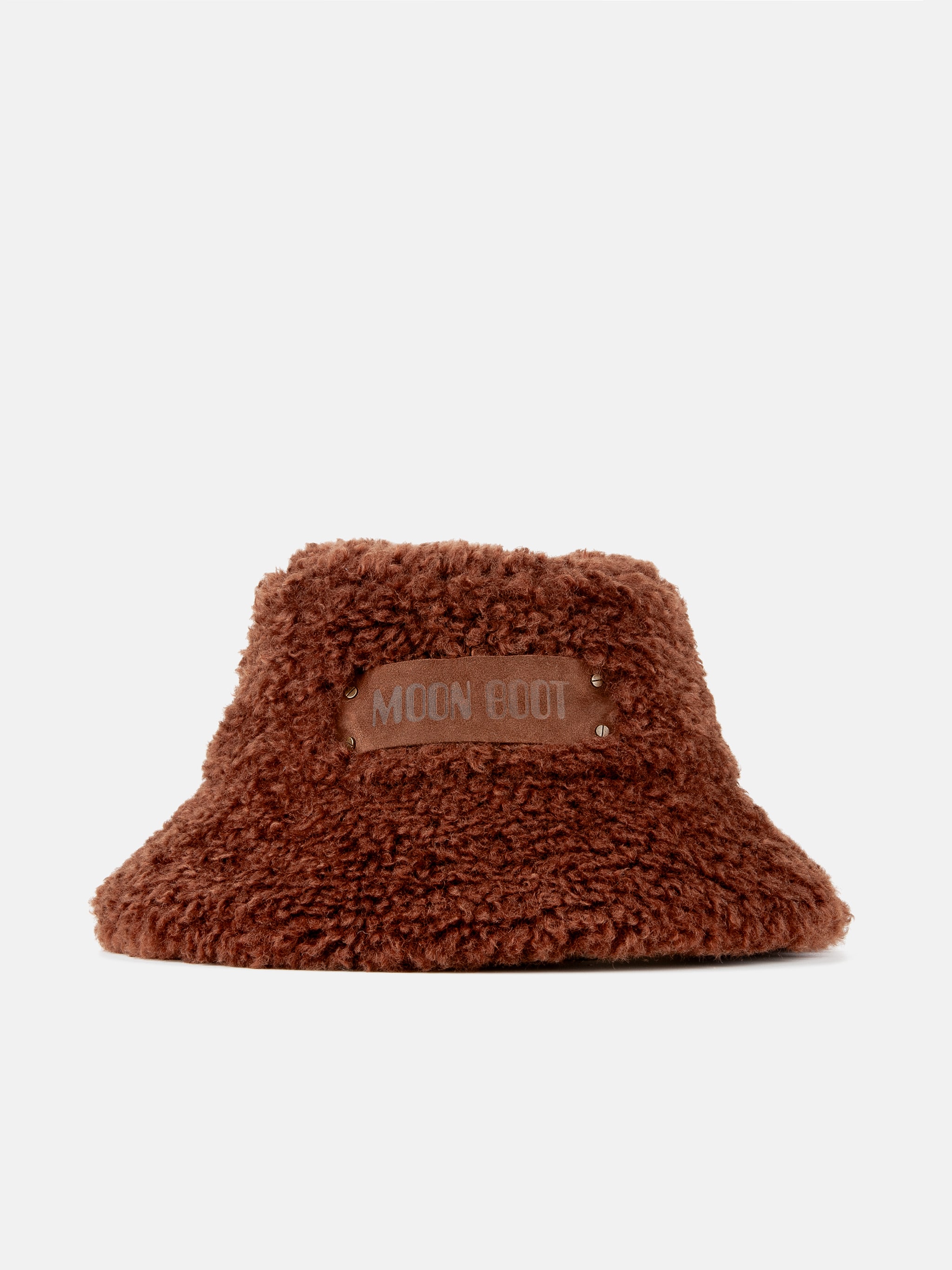 BRAUNES, FLAUMIGES BUCKET-HAT